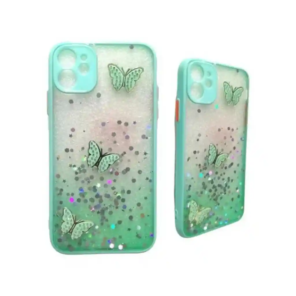 Funda Case Protector Cámara Relieve Diseño 3d Mariposa Iphone 11