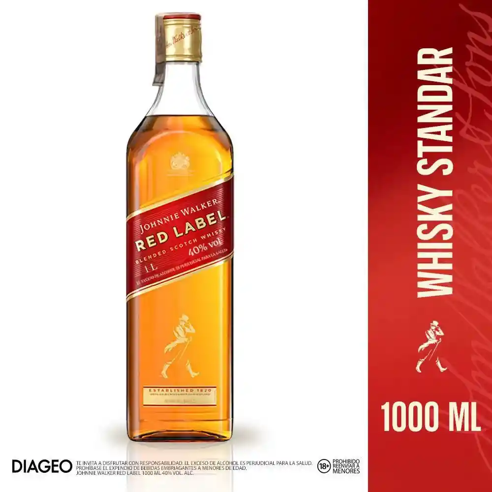 Johnnie Walker Whisky Red Label 1000ml