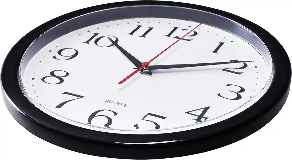 Reloj De Pared Negro Decorativo Silencioso Quartz 30´´