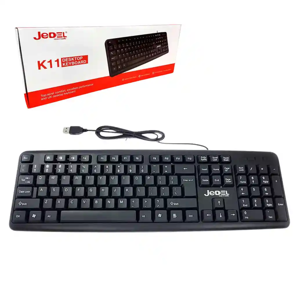 Teclado Alámbrico Con Cable Usb Para Pc Jedel K11