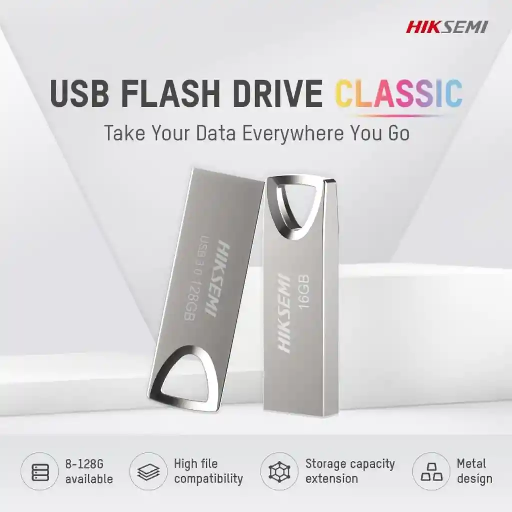 Memoria Usb 3.0 32gb Hiksemi Classic Slim Metalizada