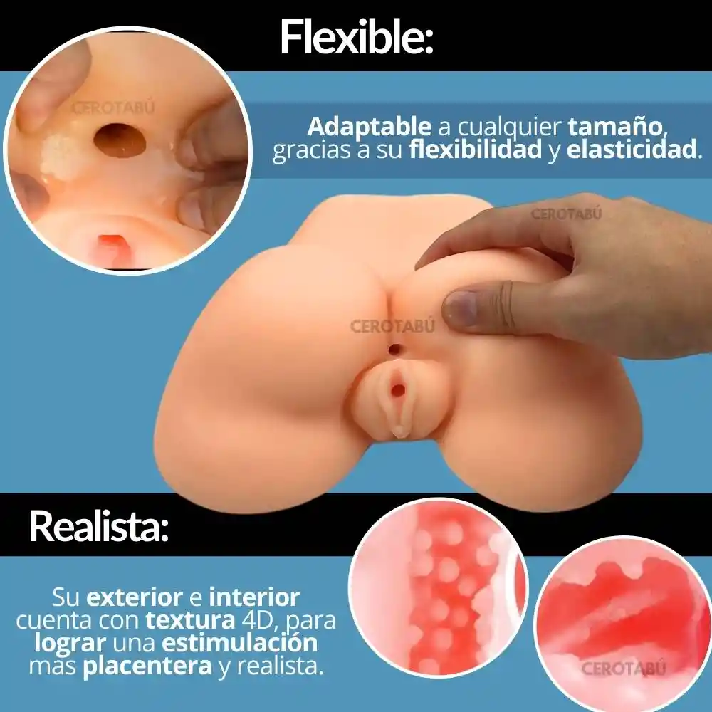 Vibrador Vagina Y Ano Realista 4d Masturbador Masculino