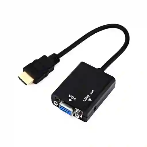 Convertidor Adaptador Cable De Puerto Hdmi A Vga Con Audio