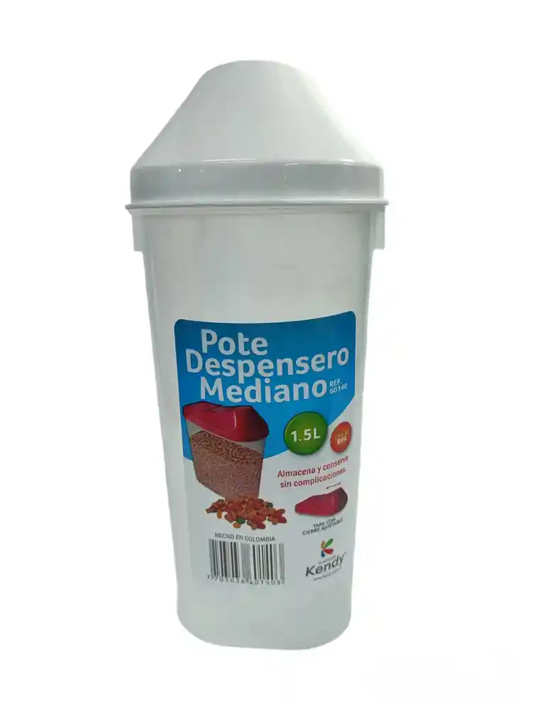 Pote Despensero Mediano Kendy Plastico 1.5 Litros