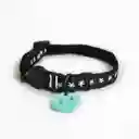 Collar U Gato Negro Estrellas Blancas