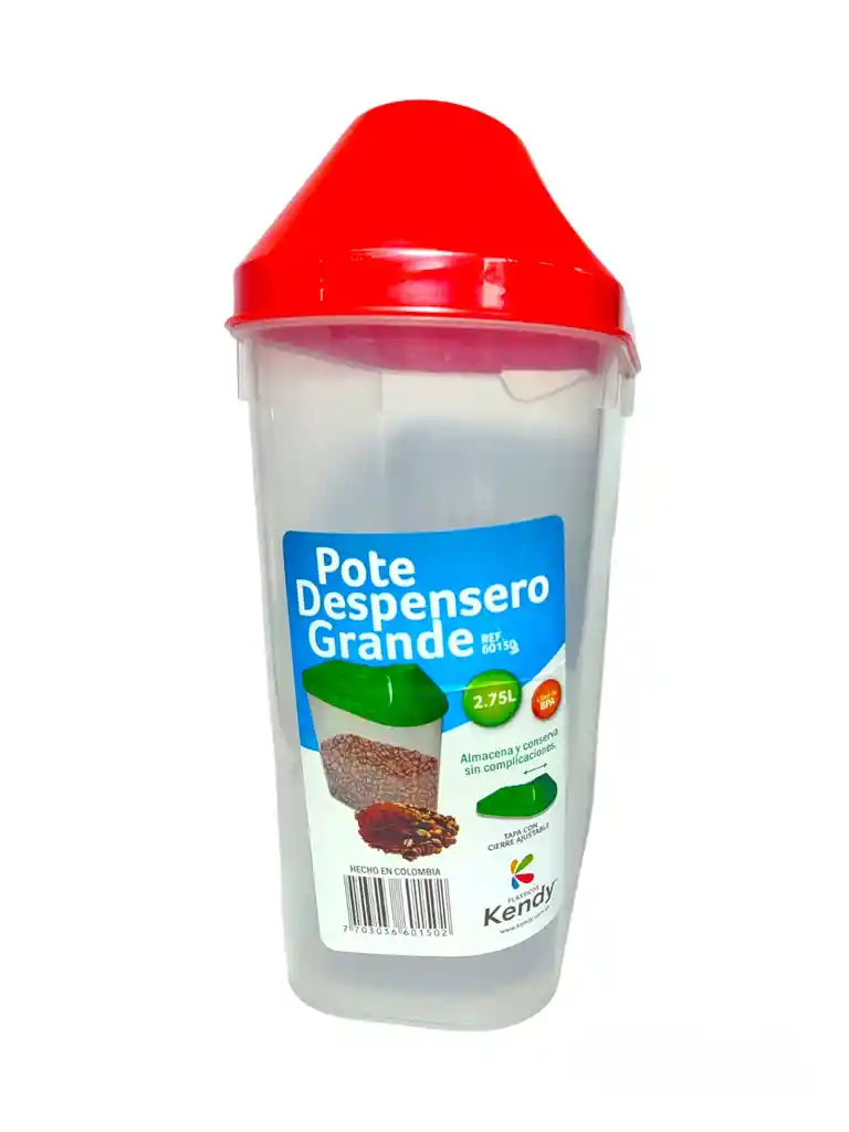 Pote Despensero Grande Kendy Plastico 2.75 Litros