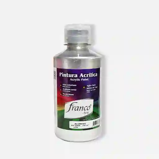 Franco Arte Pintura Acrilica - 250ml, Aluminio