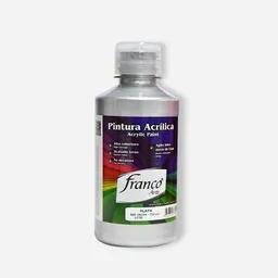 Franco Arte Pintura Acrilica - 250ml, Plata