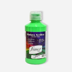 Franco Arte Pintura Acrilica - 250ml, Verde Fluorescente