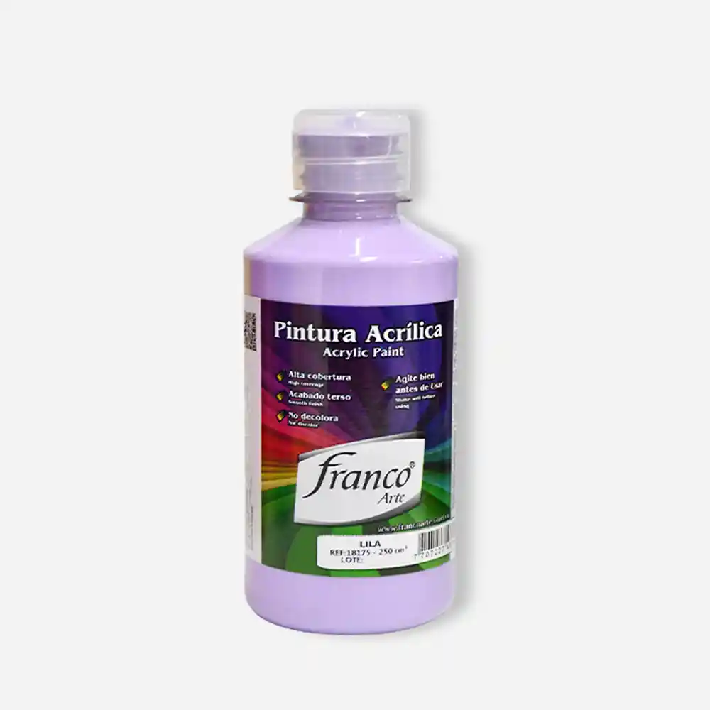 Franco Arte Pintura Acrilica - 250ml, Lila