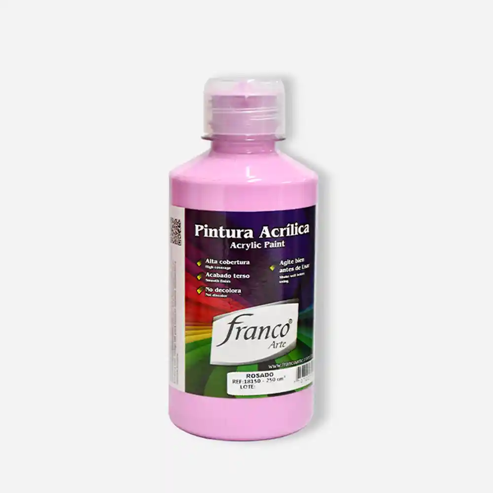 Franco Arte Pintura Acrilica - 250ml, Rosado