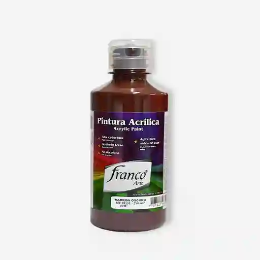 Franco Arte Pintura Acrilica - 250ml, Marron Oscuro