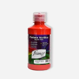 Franco Arte Pintura Acrilica - 250ml, Rojo Primario