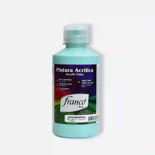 Franco Arte Pintura Acrilica - 250ml, Aguamarina