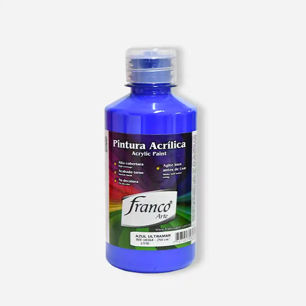 Franco Arte Pintura Acrilica - 250ml, Azul Ultramar