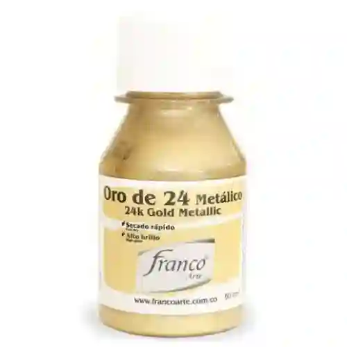 Franco Arte Pintura A Base De Aceite - 60cc, Oro 24k