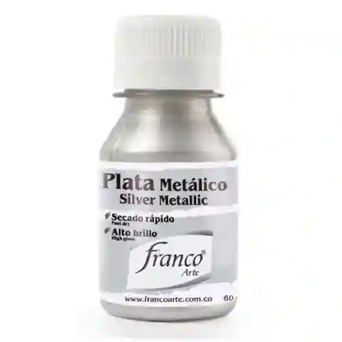 Franco Arte Pintura A Base De Aceite - 60cc, Plata