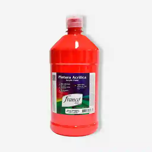 Franco Arte Pintura Acrilica - 1000ml, Rojo