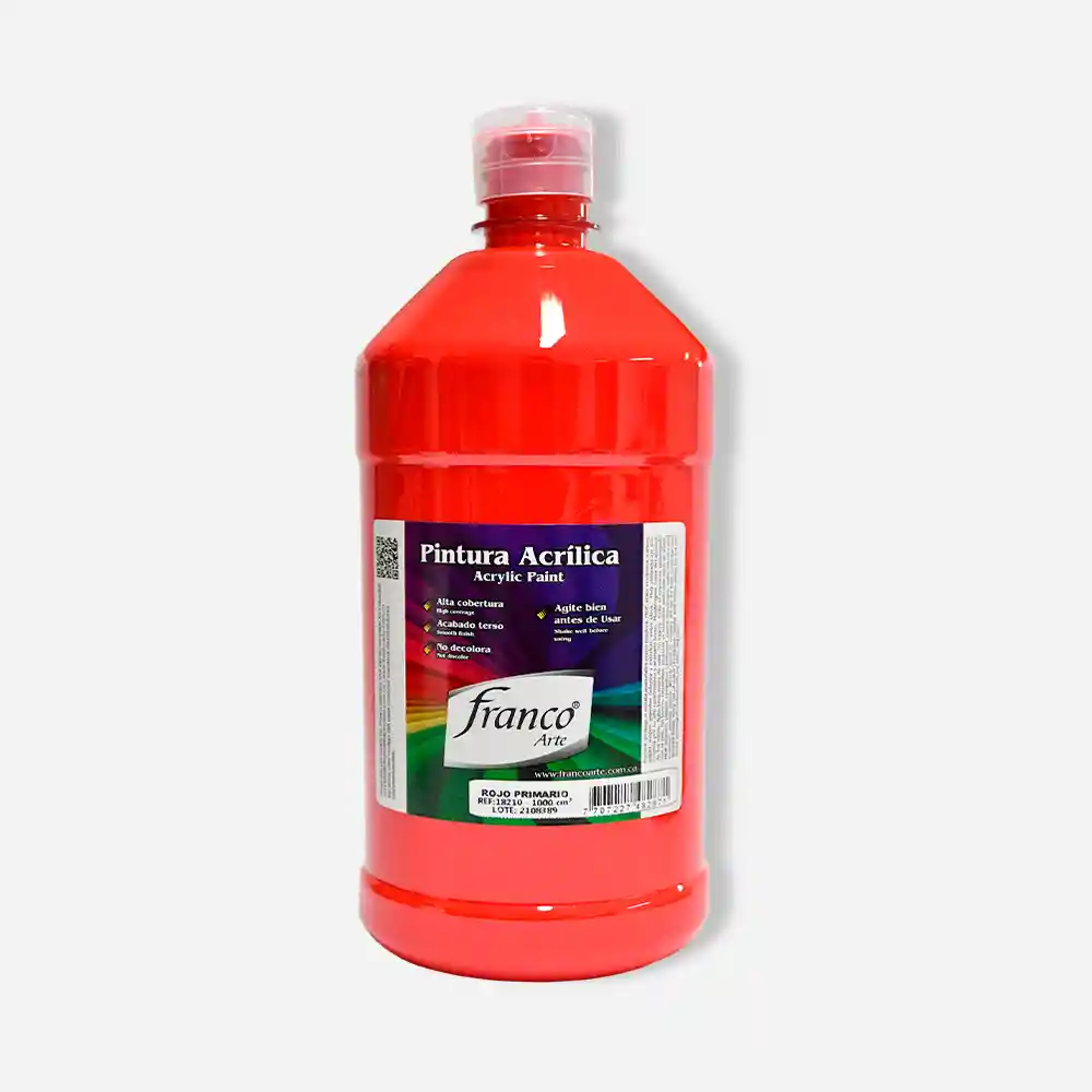 Franco Arte Pintura Acrilica - 1000ml, Rojo