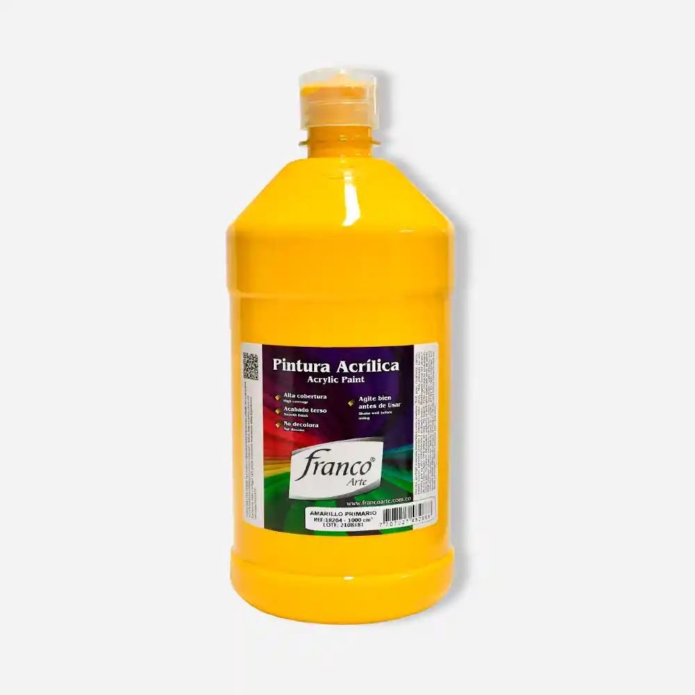 Franco Arte Pintura Acrilica - 1000ml, Amarillo