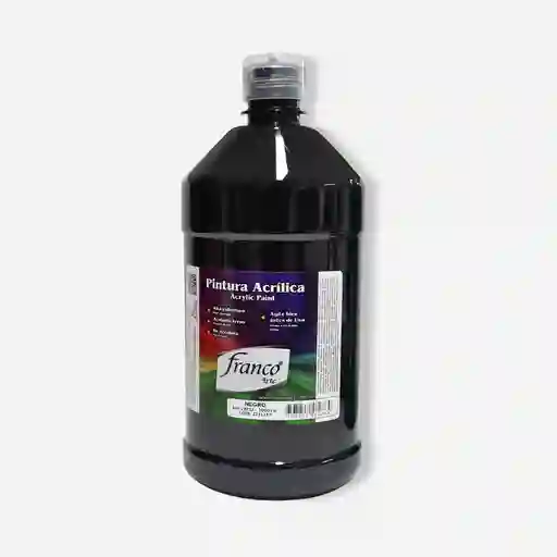 Franco Arte Pintura Acrilica - 1000ml, Negro