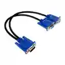 Cable De Video En Y Vga Macho A Vga Hembra Doble