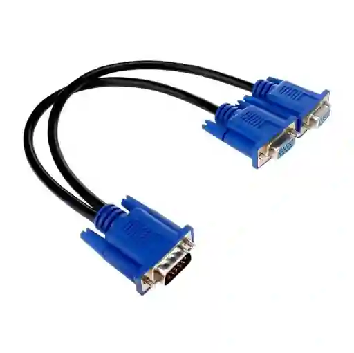 Cable De Video En Y Vga Macho A Vga Hembra Doble
