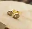 Arete Gota En Micro Zirconia En Oro Laminado 18k