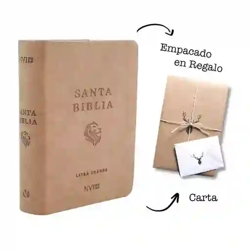 Biblia Nvi Letra Grande Tamaño Bolsillo Marron Claro