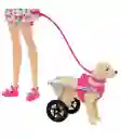 Muñeca Barbie Perrito En Silla De Ruedas.