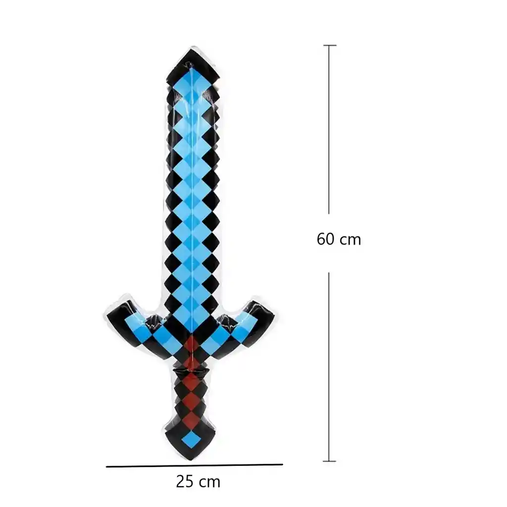 Espada Minecraft De Diamante 60 Cm Inflable Juguete Niños