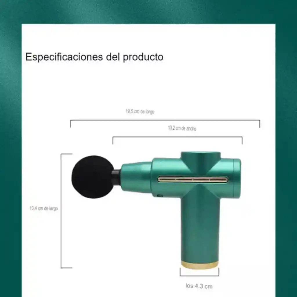 Masajeador Muscular Pistola Masaje Terapéutico Inalámbrico