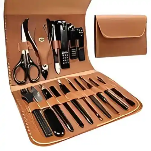 Cartera Estuche De Cuidado Personal 16 Piezas Manicure - Pedicure