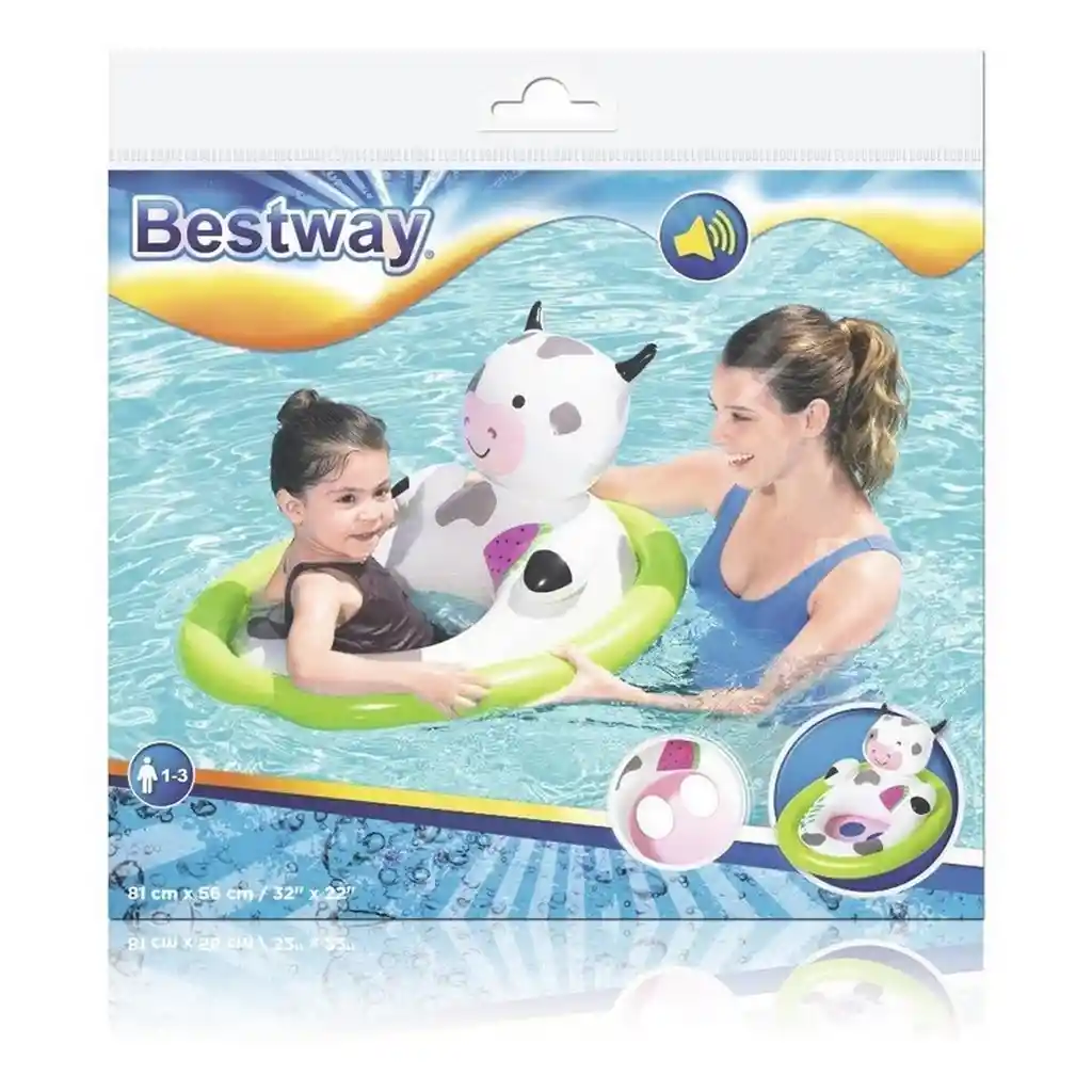 Inflable Asiento Animales Bestway 34058 Flotador Bebe