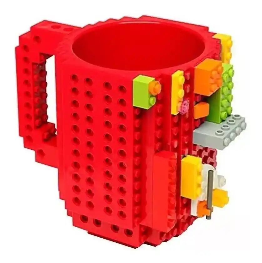 Mug Vaso Armatodotipo Lego Color Rojo