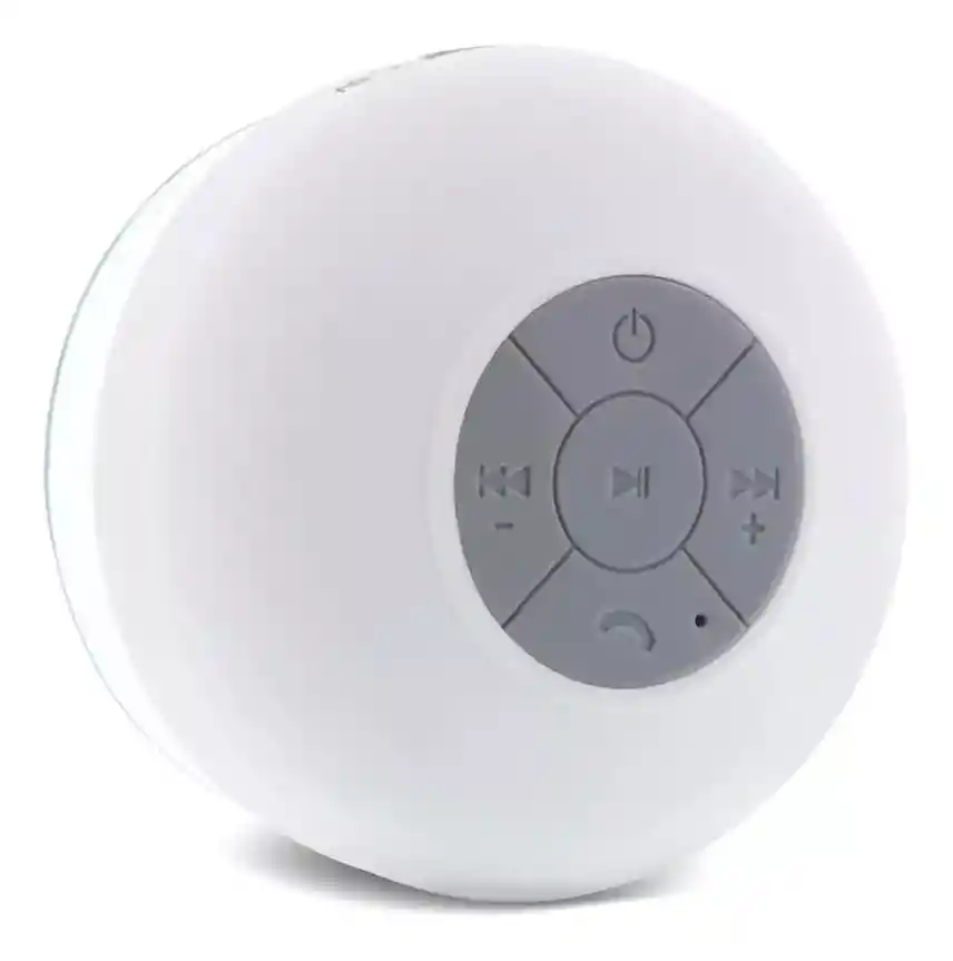 Parlante Bluetooth Resistente Al Agua Manos Libres Para Baño Color Blanco