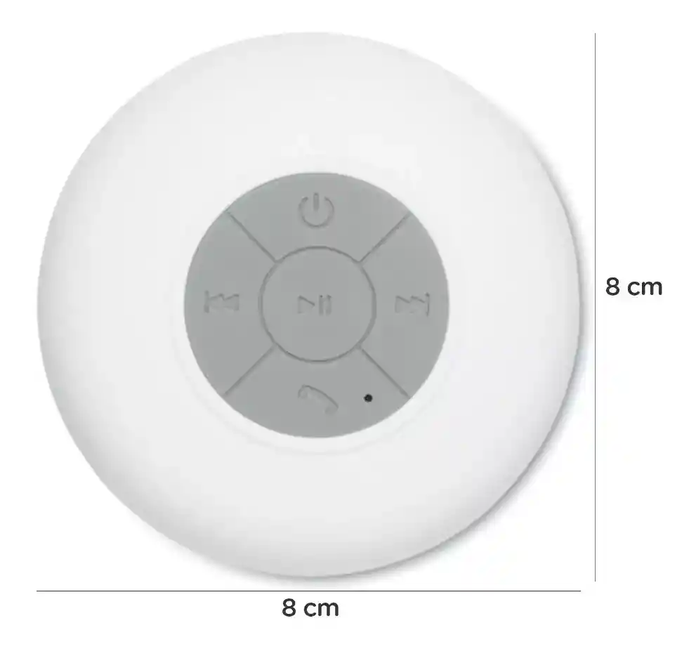 Parlante Bluetooth Resistente Al Agua Manos Libres Para Baño Color Blanco
