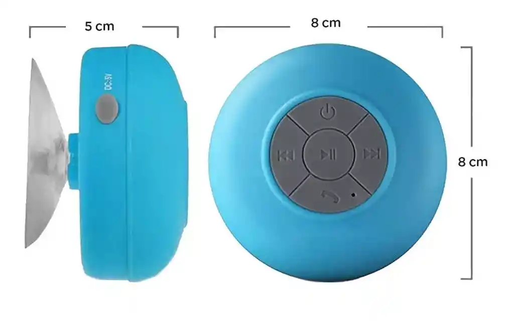 Parlante Bluetooth Resistente Al Agua Manos Libres Para Baño Color Azul