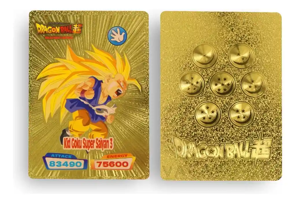 Juego De Cartas Tarjetas Dragon Ball Doradas Coleccion