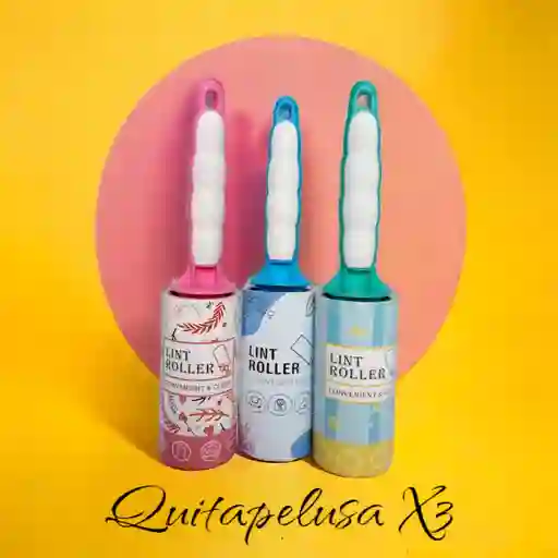 Rodillo Quita Pelusa Polvo Y Pelos De Mascota X3 Unidades