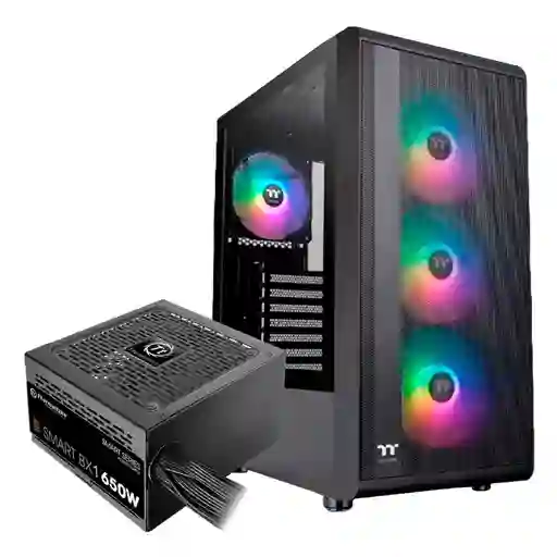 Chasis Gamer Thermaltake S200 Tg Fuente Thermaltake 650w 80+ Bronze