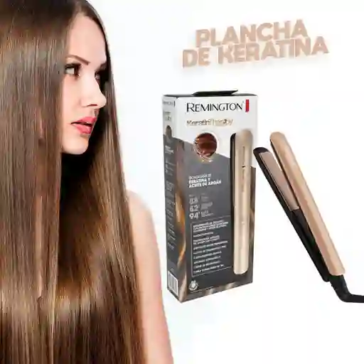 Plancha De Cabello Remington Keratin Therapy Cerámica Con Keratina Y Aceite De Argán Original.