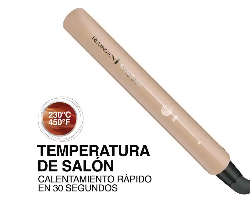 Plancha De Cabello Remington Keratin Therapy Cerámica Con Keratina Y Aceite De Argán Original.