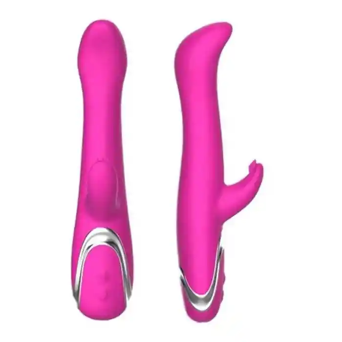 Vibrador Consolador Doble Estimulacion Recargable Atenea + Bala Vibradora Gladme