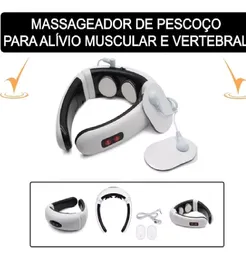 Collar De Cuello, Dispositivo De Fisioterapia Para Dolor Y Estrés, Batería De Color Blanco