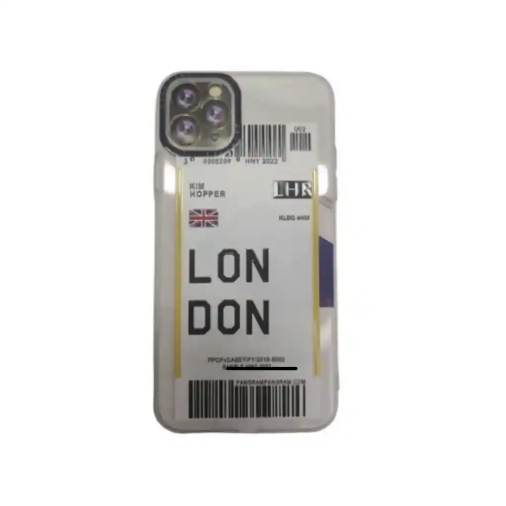 Funda Con Protector De Camara Para Iphone 12 De 6,1" Ticket Fly London