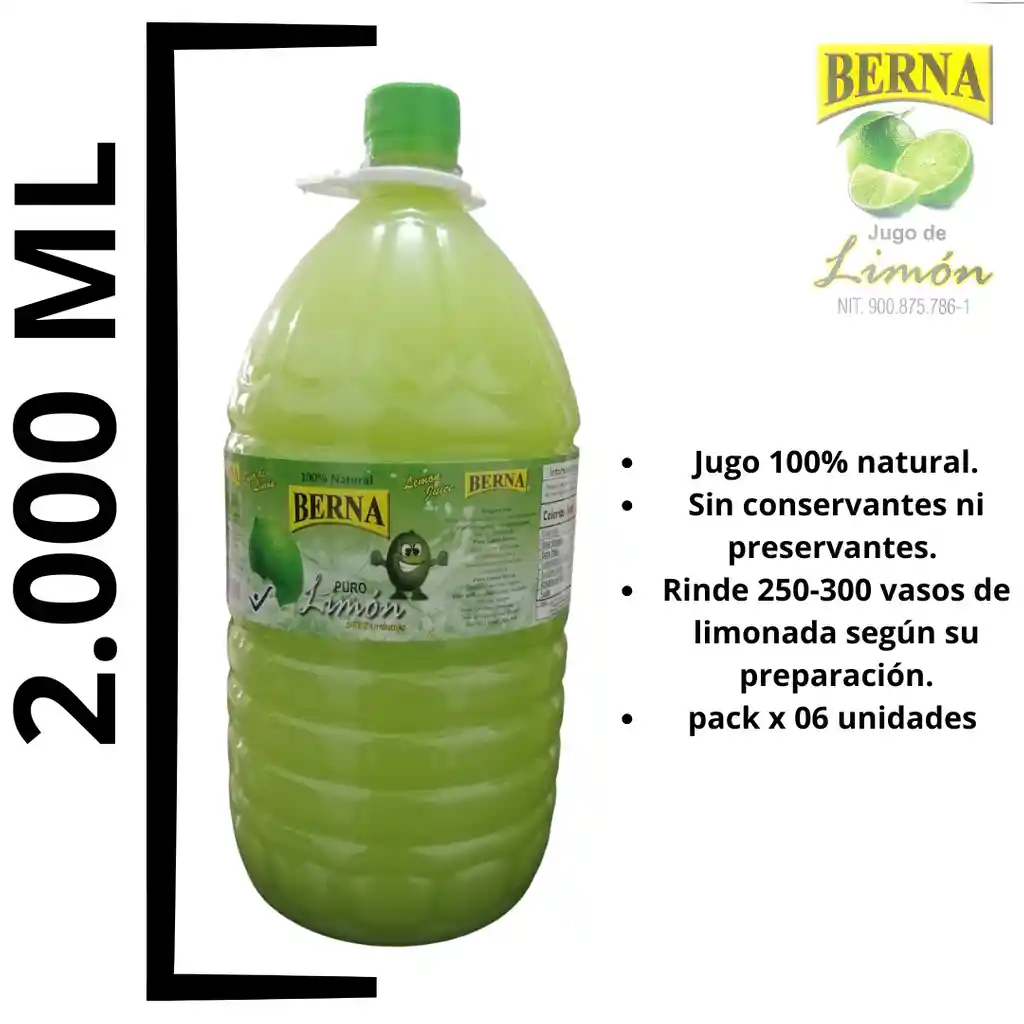 Jugo Natural Berna X2.000 Ml