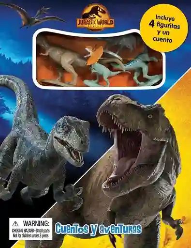 Libro Infantil Set Figuras Cuento Jurassic World Para Niños