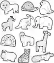 Set Stickers Para Colorear De Animales De La Selva Y Crayones Niños