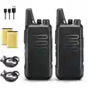 Radios De Comunicación Walkie Takies Largo Alcance 16ch Kit X2